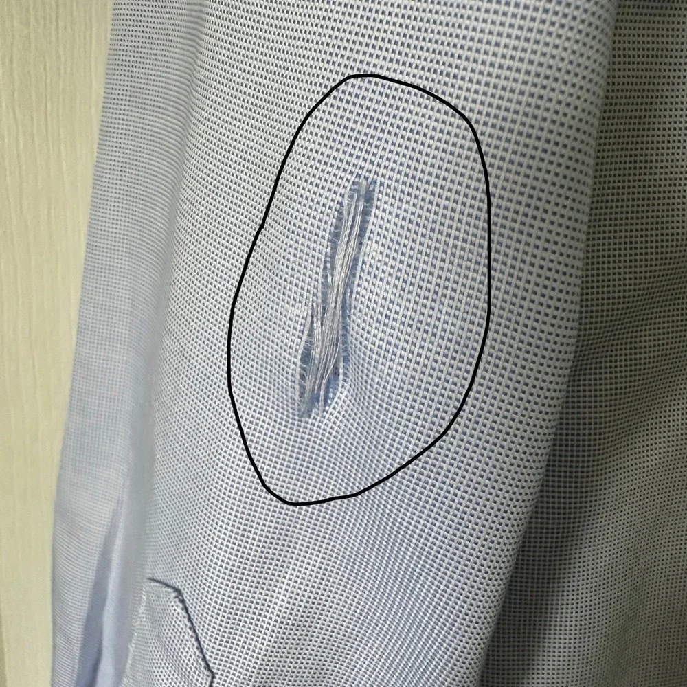 Banana Republic Mens L Slim‎ Fit Non Iron Dress Shirt Blue Patterned